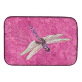 Caroline'S Treasures Dragonfly On Pink Dish Drying Mat, 14 X 21, Multicolor