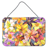 Caroline'S Treasures Day Lilies Aluminum Metal Wall Or Door Hanging Prints, 8 X 12