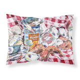 Caroline'S Treasures 8894Pillowcase Blue Runner Gumbo Recipe Moisture Wicking Fabric Standard Pillowcase, Large, Multicolor