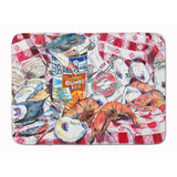 Caroline'S Treasures Blue Runner Gumbo Receipe Floor Mat, 19 X 27, Multicolor