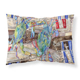 Caroline'S Treasures 8914Pillowcase Blue Crabby Bottles Of Barks Root Beer Moisture Wicking Fabric Standard Pillowcase, Large,