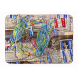 Caroline'S Treasures Blue Crabby Bottles Of Barqs Rootbeer Floor Mat, 19 X 27, Multicolor