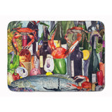 Caroline'S Treasures Wine And Speckled Trout Floor Mat, 19 X 27, Multicolor
