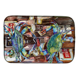Caroline'S Treasures Blue Crabby New Orleans Beer Bottles Dish Drying Mat, 14 X 21, Multicolor