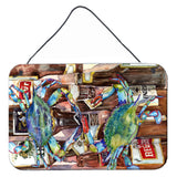 Caroline'S Treasures Blue Crabby New Orleans Beer Bottles Wall Or Door Hanging Prints, 8 X 12