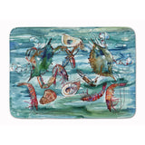 Caroline'S Treasures Crabs, Shrimp And Oysters In Water Floor Mat, 19 X 27, Multicolor