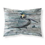 Caroline'S Treasures 8946Pillowcase Pelican In Grey Fabric Standard Pillowcase, Large, Multicolor
