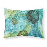 Caroline'S Treasures 8952Pillowcase Abstract In Teal Flowers Fabric Standard Pillowcase, Large, Multicolor