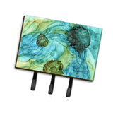Caroline'S Treasures 8952Th68 Abstract In Teal Flowers Leash Or Key Holder, Large, Multicolor