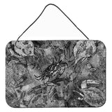 Caroline'S Treasures 8953Ds812 Grey Canvas Abstract Crabs Wall Or Door Hanging Prints, 8 X 12, Multicolor