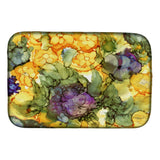 Caroline'S Treasures Abstract Flowers Purple And Yellow Dish Drying Mat, 14 X 21, Multicolor
