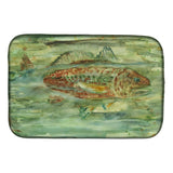 Caroline'S Treasures Abstract Red Fish Dish Drying Mat, 14 X 21, Multicolor