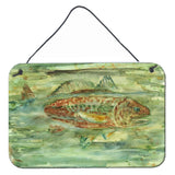 Caroline'S Treasures Abstract Red Fish Wall Or Door Hanging Prints 8960Ds812, 8H X 12W, Multicolor