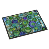 Caroline'S Treasures Abstract In Blues And Greens Indoor Or Outdoor Mat 24X36 8962Jmat, 24H X 36W, Multicolor