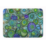 Caroline'S Treasures Abstract In Blues And Greens Floor Mat, 19 X 27, Multicolor