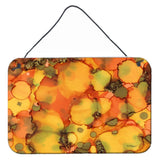 Caroline'S Treasures Abstract In Orange And Greens Wall Or Door Hanging Prints 8976Ds812, 8H X 12W, Multicolor