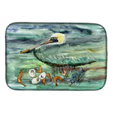 Caroline'S Treasures Watery Pelican, Shrimp, Crab And Oysters Dish Drying Mat, 14 X 21, Multicolor