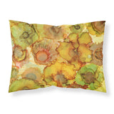 Caroline'S Treasures Abstract Flowers In Yellows And Oranges Fabric Standard Pillowcase 8986Pillowcase, Multicolor