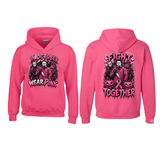 Pink Horror October Pullover Hoodie – Halloween Scary Movie Character & Pumpkin Graphic Sweatshirt