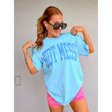"Varsity Hot Mess" Funny Women's T-Shirt – Retro Collegiate Graphic Tee, Premium 100% Cotton Sarcastic Sports Top, Soft Lived-In Heavyweight Relatable Mom Shirt, Made in USA