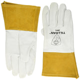 John Tillman Large 14 14 Pearl and Gold Premium Top Grain Kidskin Unlined TIG Welders Gloves with 4 Cuff and Kevlar Thread Loc