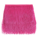AWAYTR 10 Yards Sewing Fringe Trim - 6in Wide Tassel for DIY Craft Clothing and Dress Decoration (Rose red, 6 Inches Wide)