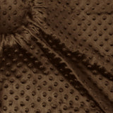 Homiest Minky Dot Fabric by The Yard, 2 Yards x 60 Inch Wide Soft Plush Fabric Chocolate Brown Fleece Fabric, Cuddle Minky Fabri