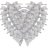 Micomon 50pcs 3-1/2 Metallic Silver Glitter Ribbon Bows with Twist Ties for Gift Wrapping Packing Christmas Big Bows for Holiday