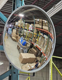 36Acrylic Outdoor Convex Mirror With Plastic Back, Round Security Mirror for the Garage Blind Spot, Store Safety, Warehouse