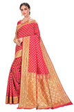 Glory Sarees Womens Jacquard Silk Blend Saree (Kara128_Gajari