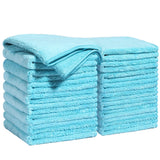 JOYMOOP Microfiber Cleaning Cloths Cyan, 11.8 x 11.8 Kitchen Towels - Reusable Cleaning Rags, Lint-Free, Super Absorbent Cleanin