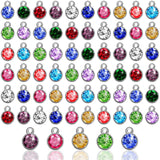 Hicarer 72 Pcs Crystal Birthstone Charms DIY Beads Pendant Crystal Charm for Jewelry Necklace Bracelet Earring Making, 7 mm (Lig