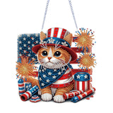 NQRSBUI DIY Hanging Diamond Art Kits for Adults, Cat Double Sided Diamond Art Painting Suncatchers Pendants, Crystal Gem Craft P