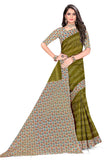 Tamaira Fashion Womens Plain Weave Pure Cotton Saree With Blouse Piece(11296_Mehendi)