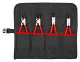 Knipex 00 19 56 Circlip Pliers Sets angled (4 Piece) in tool roll