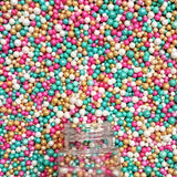 Confect Love Disco Balls Sprinkles Mix | Edible Decorative Pearl Balls in Turquoise, Pink, Gold & White - Cake Sprinkles for Dec