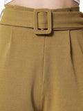 Kotty Women Regular Length Honey Brown Solid Trousers(Honey Brown,30)