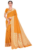 Glory Sarees Womens Jacquard Silk Saree (Kara128_Mustard