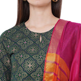 Anni Designer Women'S Cotton Straight Kurta With Palazzo (Kur118_S_Orange_Small),Orange,S,Cotton,A-Line,Palazzo