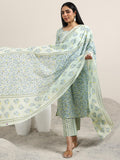 Libas Women'S Cotton Floral Kurta Set (99031O Blue