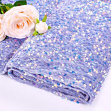 Lavender Sequin Velvet Fabric 2 Yards by The Yard Sparkle Sequin Upholstery Decorative Stretch Velvet Sequin Cloth for Outdoor M