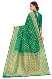 Glory Sarees Womens Banarasi Silk Saree With Blouse Piece (Kara128_Green_Green)