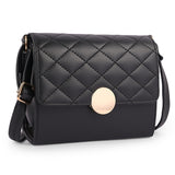 Adisa Women'S Girls Quilted Round Gold Sling Bag (Sl5149-Bla),Black,,B0F2GNFXP7