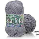 Mary Maxim Starlette, Grey Yarn for Crocheting and Knitting, Soft Acrylic Yarn for Afghans, Blankets, Clothing and More, 180 Yar