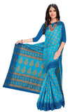 Tamaira Fashion Womens Plain Weave Pure Cotton Saree Without Blouse Piece(Ab35_Turquoise)