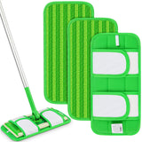 Reusable Mop Pads Compatible with Swiffer Sweeper Mops: Papclean Microfiber Wet Pads Refill Dry Sweeping Cloths Washable Dust Fl