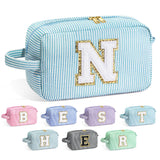 YOOLIFE Gifts for Grandma - Personalized Birthday Gifts for Grandma, Monogram Initial Makeup Bag, Make Up Bag for Women N