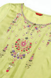 W For Woman Green Embroidered A-Line Kurta_23Auw18128-218026_M
