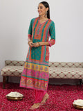 Libas Women'S Silk Blend Kurta Sets (48871_Multi_Xl)