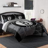 NORTHWEST Brooklyn Nets Officially Licensed NBA Comforter Set - Full/Queen & Twin/Twin XL - Soft Bedding with Team Logo & Pillow